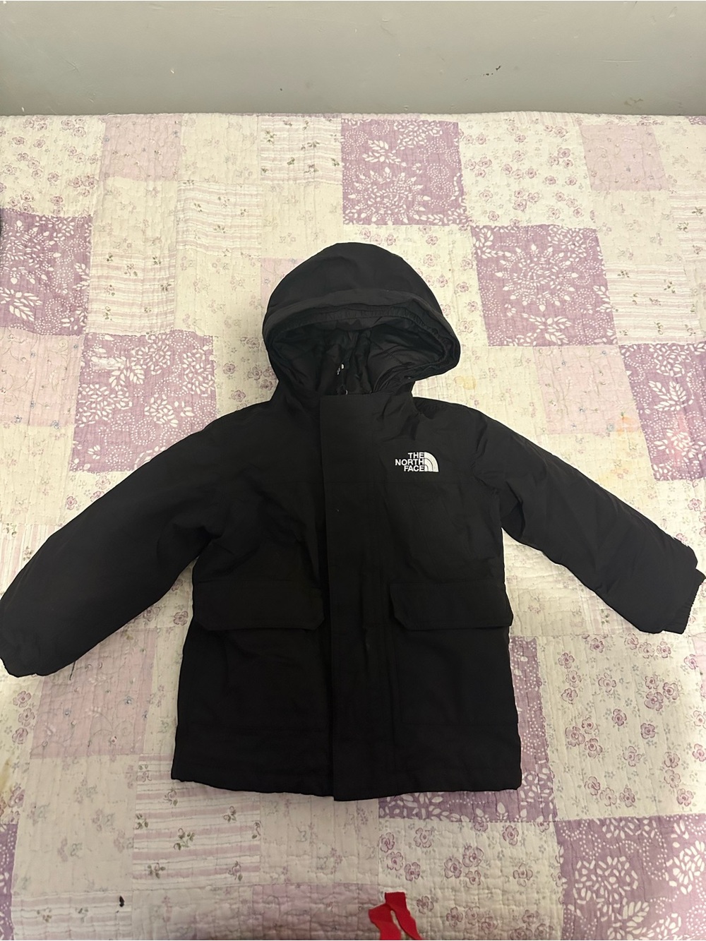 The North Face Kids Black Hooded Puffer Coat